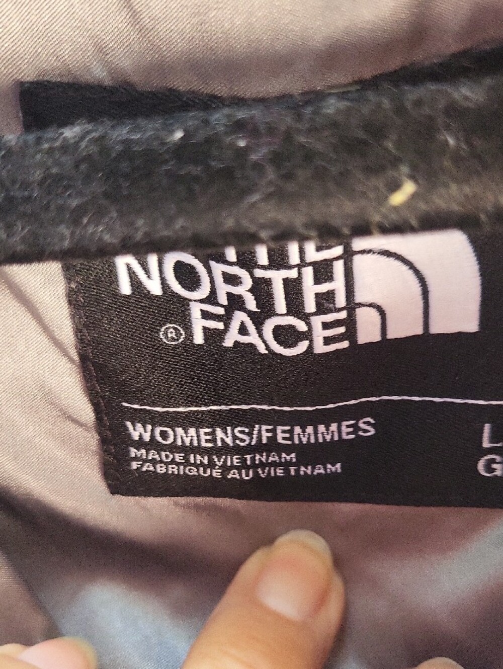 The North Face Women's Hooded Long Goosedown Puffer Coat Grey Large - Picture 3 of 9